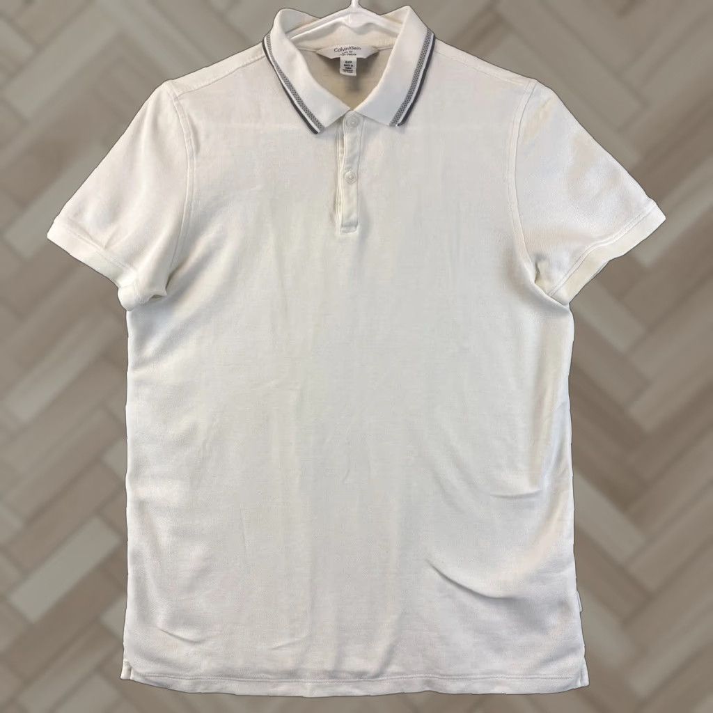 Calvin Klein VINTAGE Calvin Klein Polo Shirt Men S White 87-63 Short Sleeve - Size Small Size US S / EU 44-46 / 1 - 1 Thumbnail