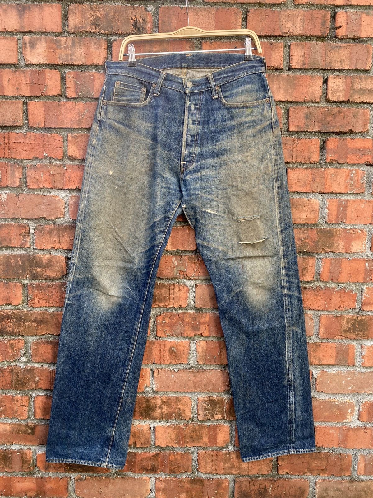 Studio D'Artisan W33x32.5 Studio d'artisan redline distressed made in JAPAN Size US 34 / EU 50 - 1 Thumbnail