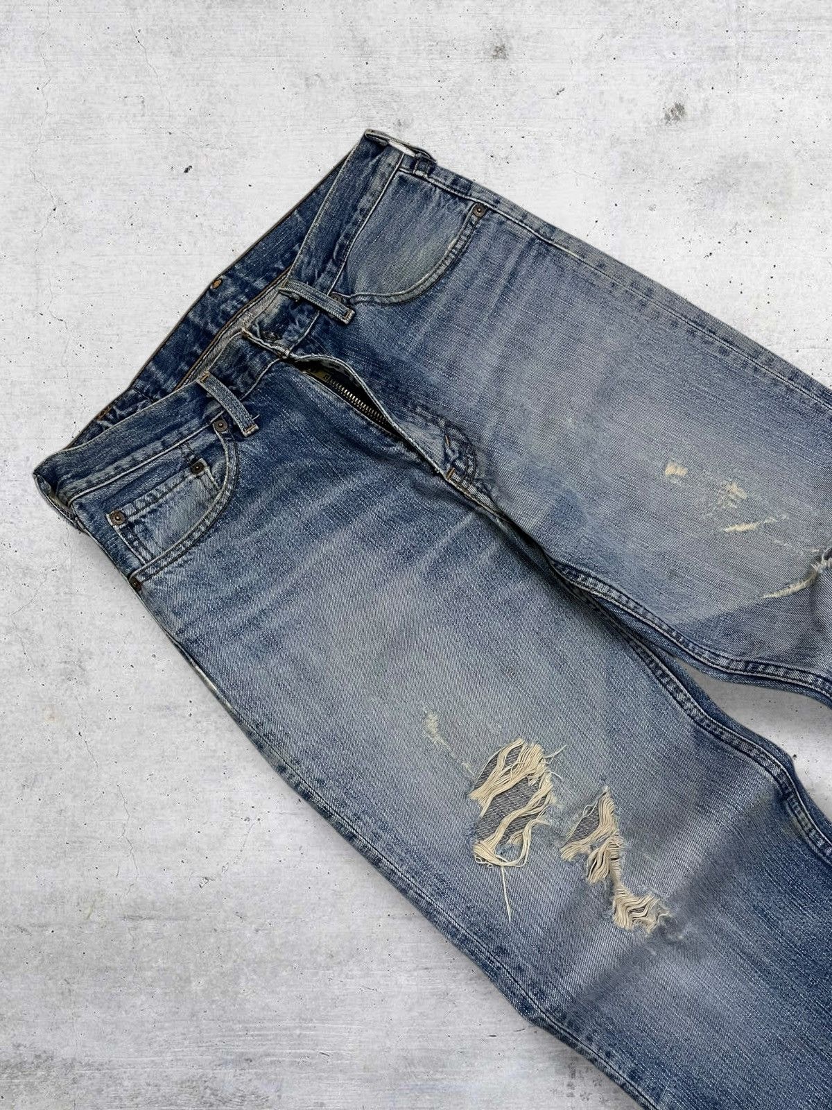 Levi's Vintage Clothing VINTAGE 502 LEVIS USA DESIGNER 90S RIPPED OG GRUNGE DENIM Size US 30 / EU 46 - 7 Thumbnail