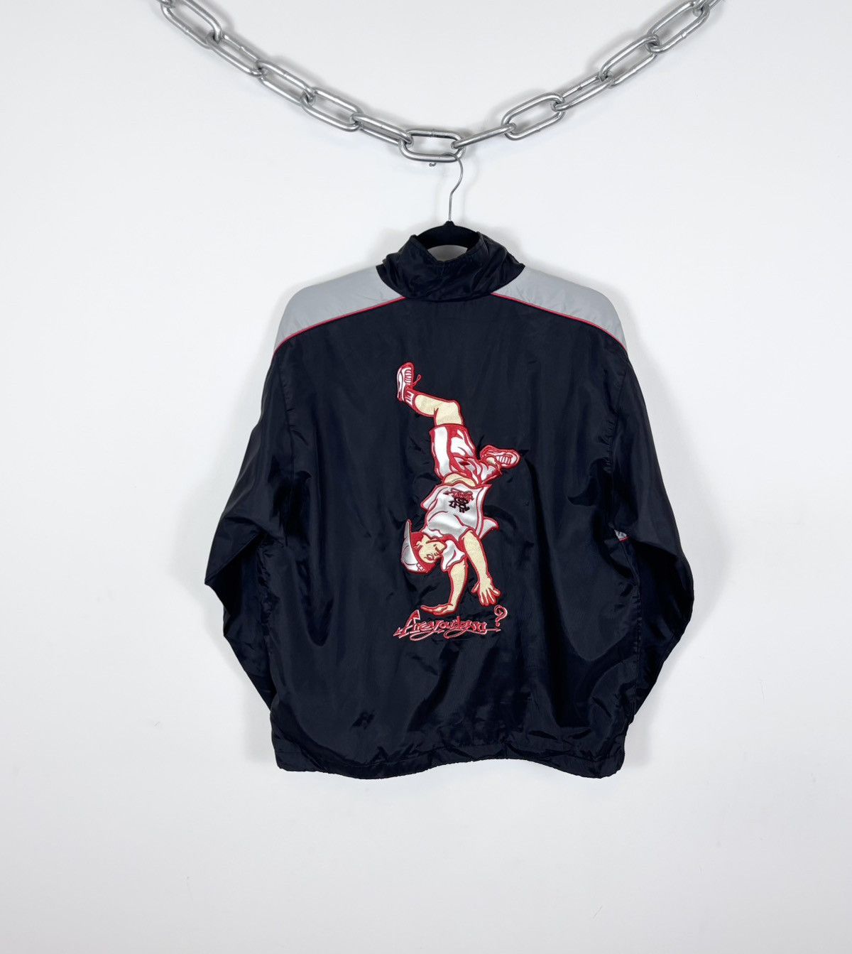 Other Vintage USA Design Y2K Big Logo Black/Grey Hype Track Jacket Size US S / EU 44-46 / 1 - 1 Thumbnail
