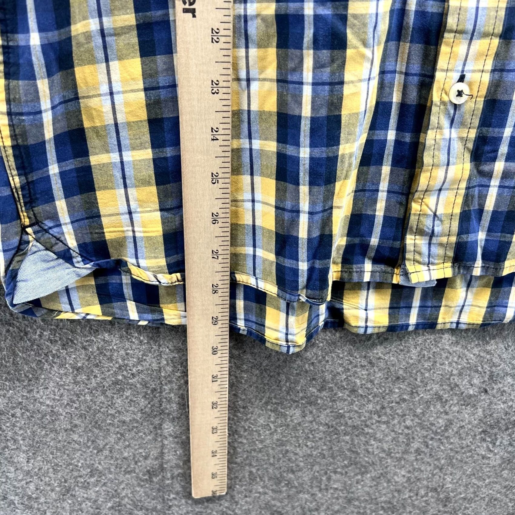 Tommy Hilfiger Tommy Hilfiger Shirt Men Small Adult Yellow Plaid Button-Down Classic Fit Knit Cotton Long Sleeve Regular Button-Up Collared Size US S / EU 44-46 / 1 - 6 Thumbnail