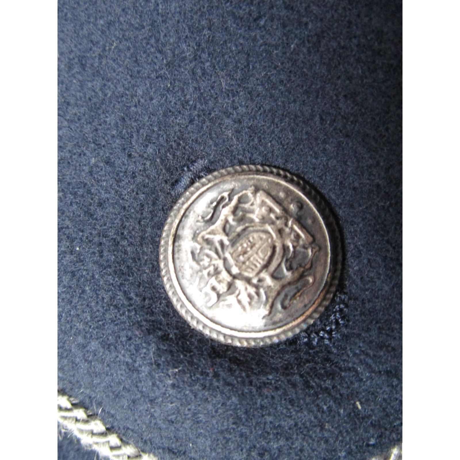 Sisley Sisley Jacket Mens 54 Blue Wool Military Double Breasted Epaulets Stand Collar Jacket Size US L / EU 52-54 / 3 - 7 Thumbnail