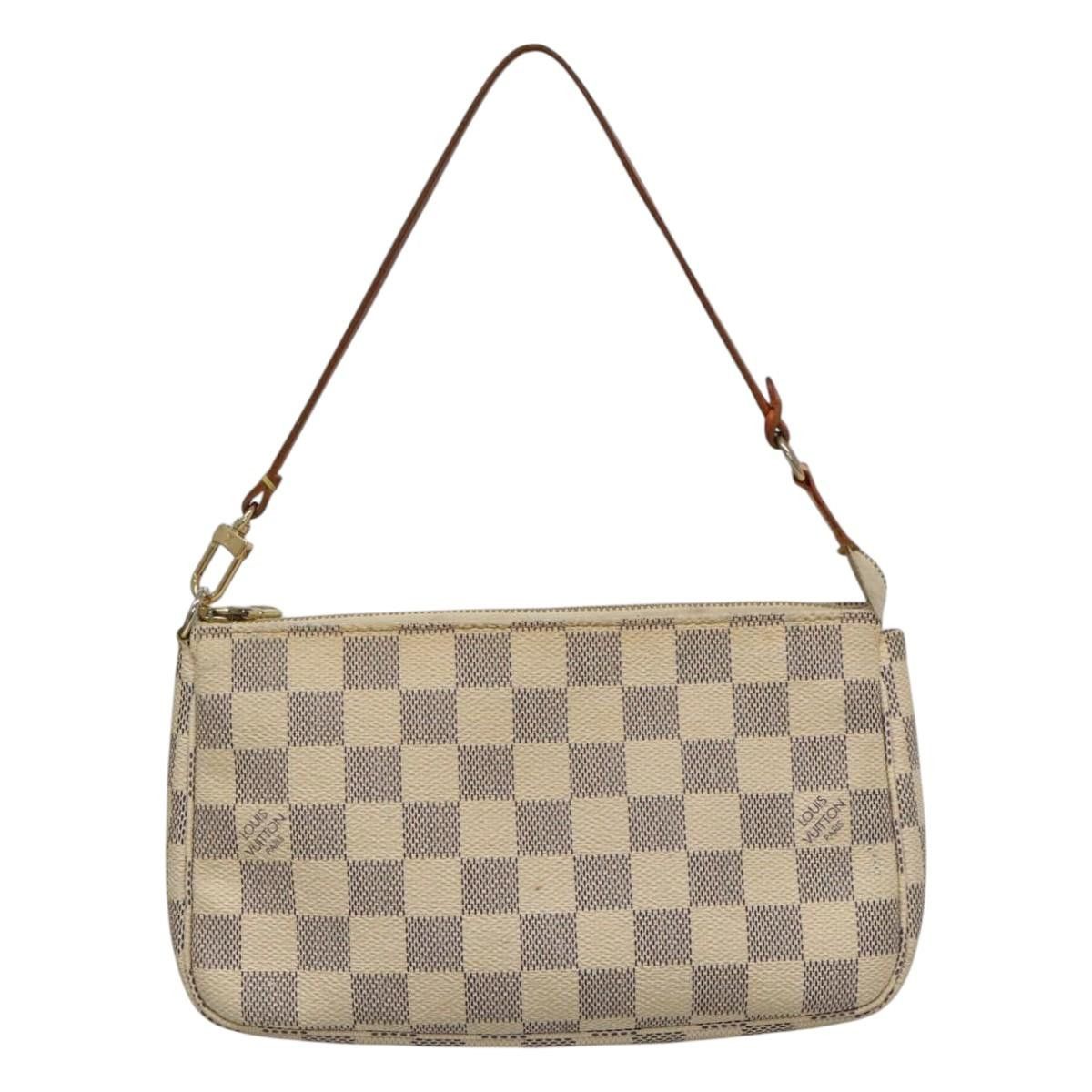 Louis Vuitton Pochette Accessoire White Canvas Clutch Bag (Pre-Owned) Size ONE SIZE - 1 Thumbnail