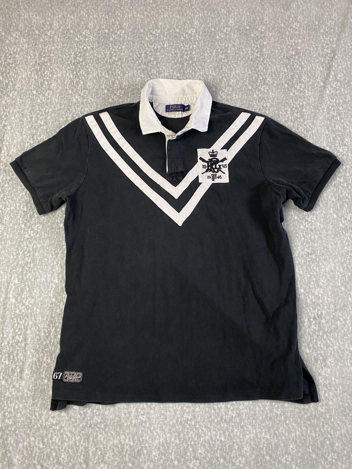 Polo Ralph Lauren Vintage 90's rugby T-Shirt 67 Polo Ralph Lauren Size US XXL / EU 58 / 5 - 1 Thumbnail