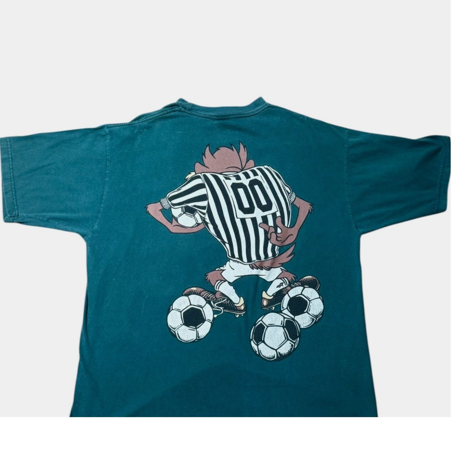 Warner Bros Vintage 1993 Looney Tunes Taz Soccer T-Shirt Warner Bros XL Size US XL / EU 56 / 4 - 2 Thumbnail