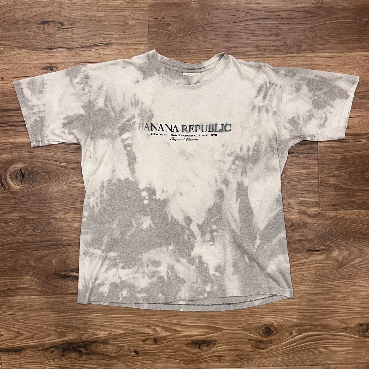 Banana Republic Vintage Banana Republic Large Gray Tie Dye T Shirt Size US L / EU 52-54 / 3 - 1 Thumbnail
