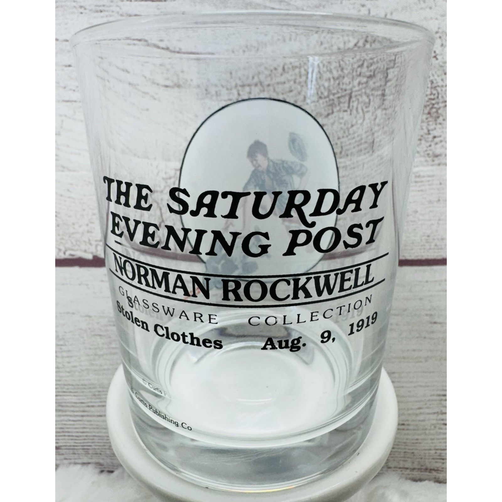 Other Norman Rockwell Saturday Evening Post "STOLEN CLOTHES" Glass Size ONE SIZE - 2 Thumbnail