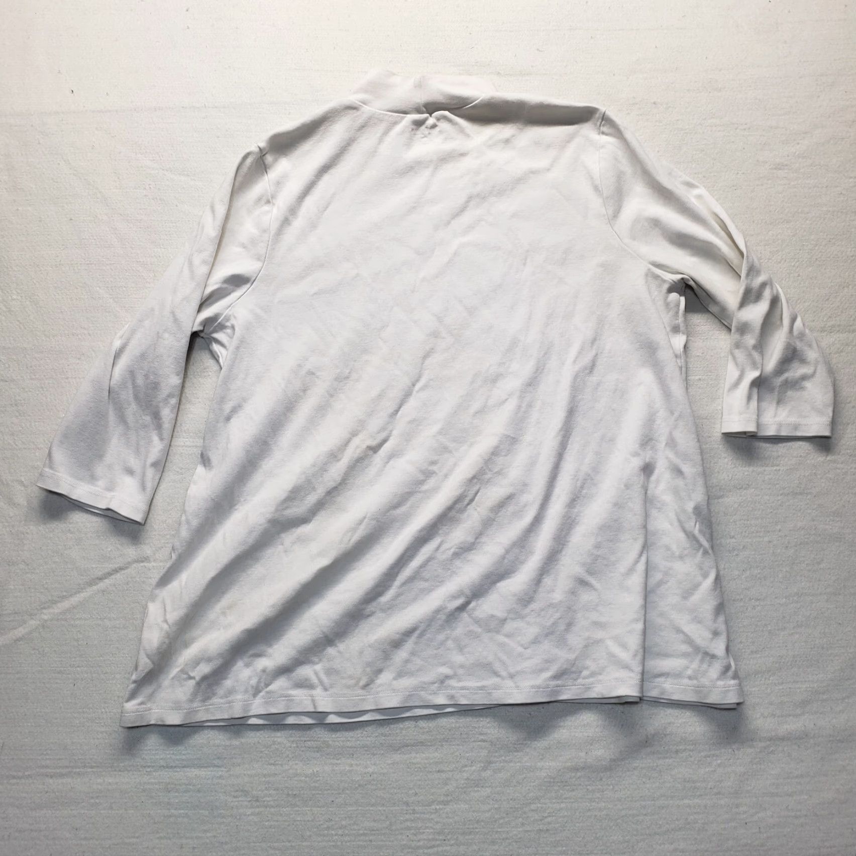 Vintage Kim Rogers Perfectly Soft Solid White Long Sleeve Turtle Neck Size 2X Mens Shirt XX Size XXL / US 16-18 / IT 52-54 - 7 Thumbnail