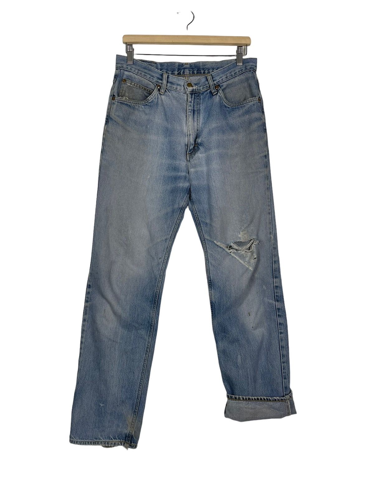 Lee Vintage Lee Light Blue Kurt Cobain Style Jeans Size US 32 / EU 48 - 9 Thumbnail