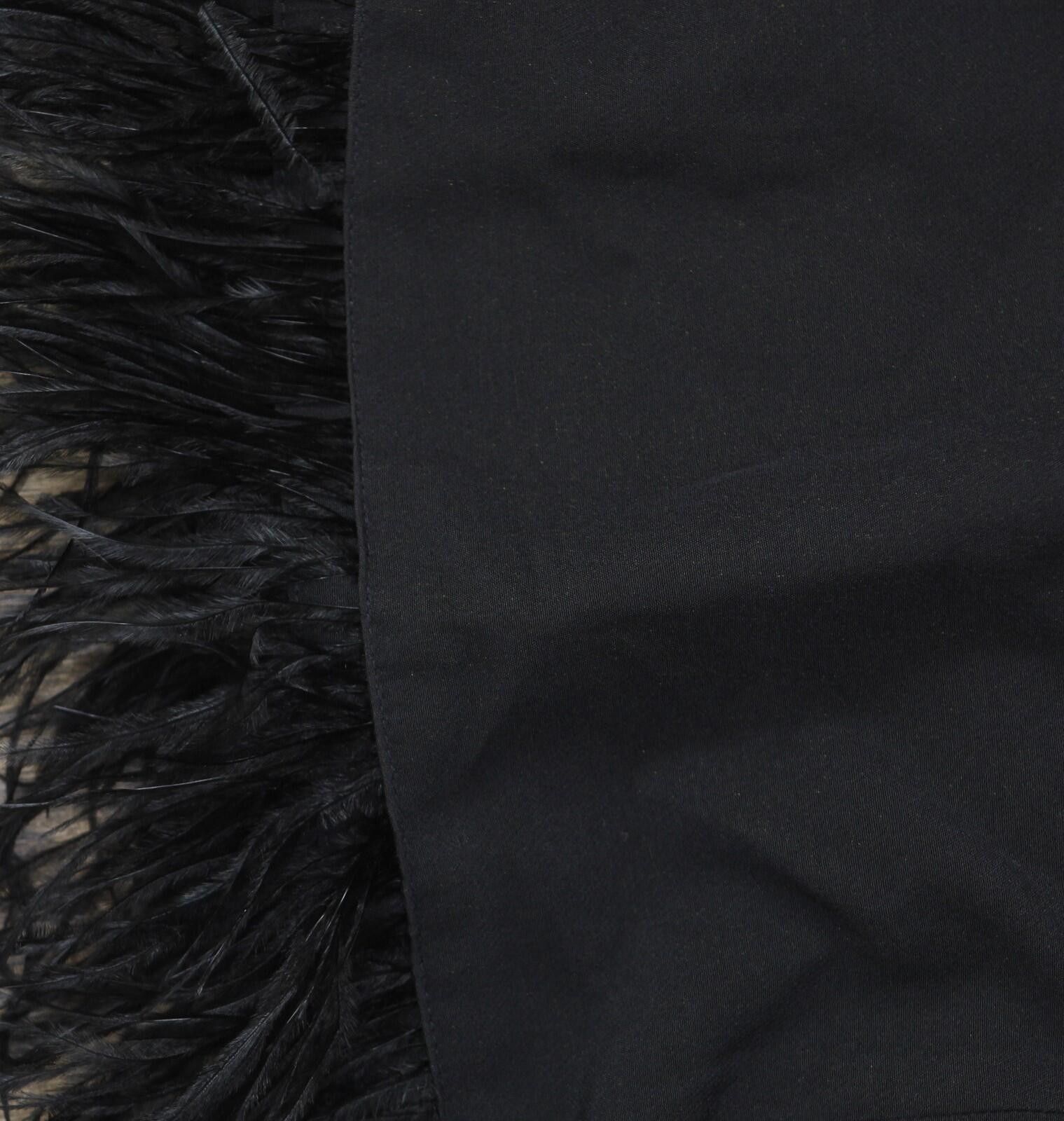 Other Nwt Sam Edelman Bandeau Neck Feather Trim Jumpsuit Black 8 Size 30" / US 8 / IT 44 - 6 Thumbnail