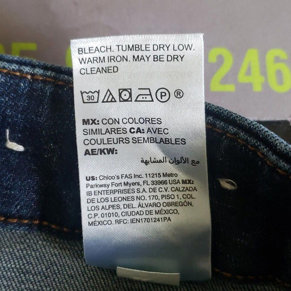 Chicos CT269 Chico's So Slimming Girlfriend Slim Leg Ankle Jean 10R Size 32" / US 10 / IT 46 - 7 Thumbnail