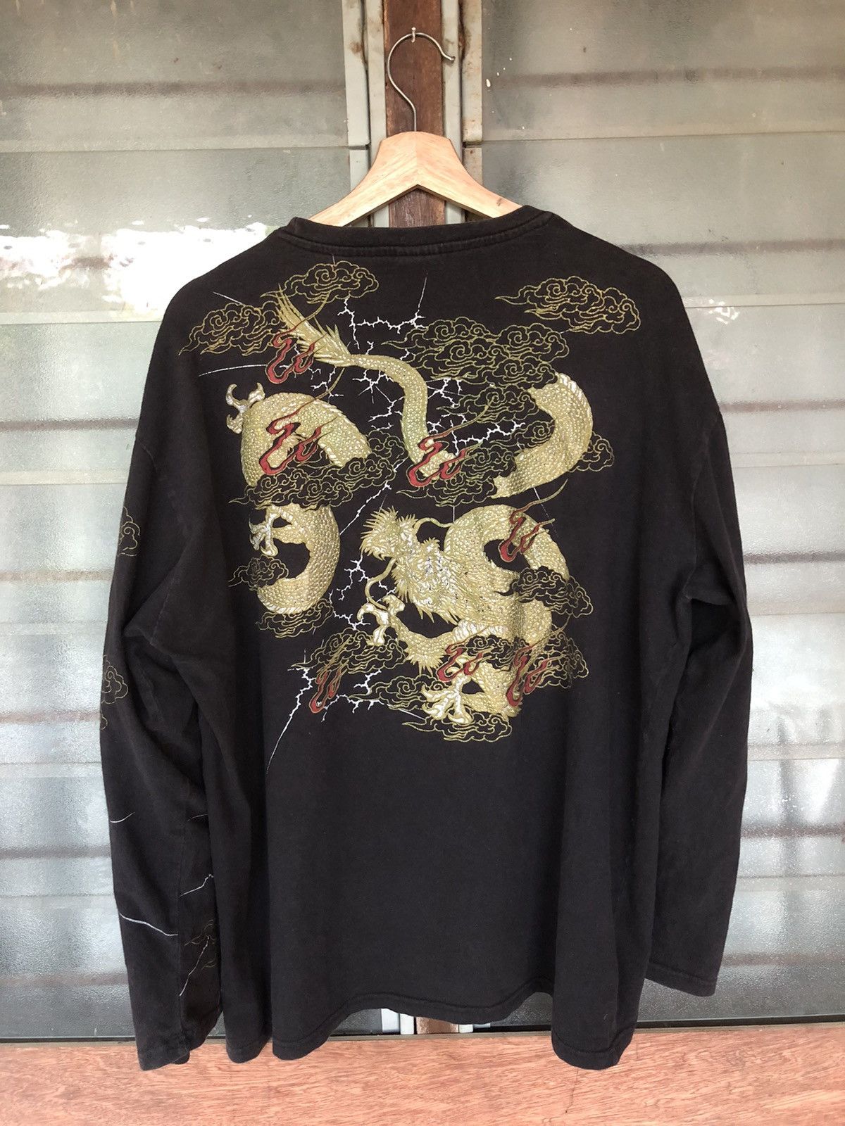 Bullet Noise Vintage Sukajan Dragon Long Sleeve Shirt Tee Size US L / EU 52-54 / 3 - 7 Thumbnail