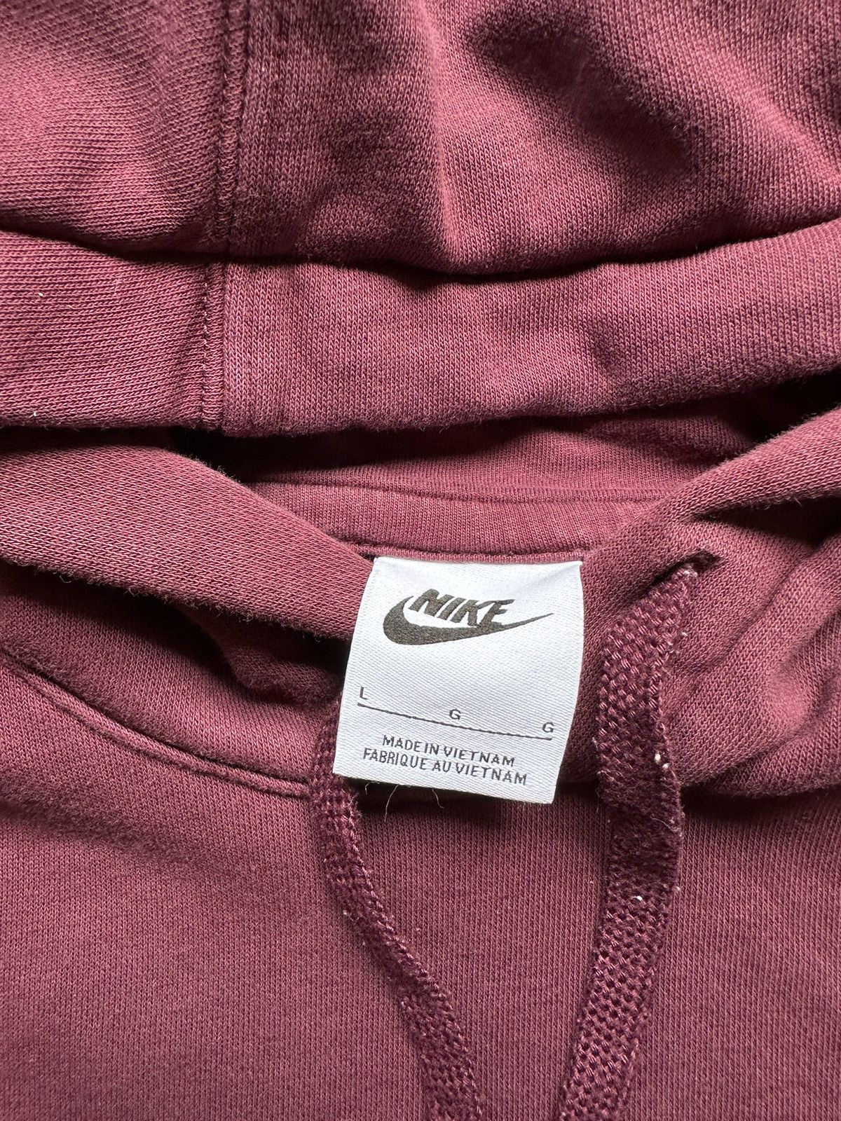 Nike Vintage Y2K Nike burgundy swoosh hoodie Size US L / EU 52-54 / 3 - 5 Thumbnail