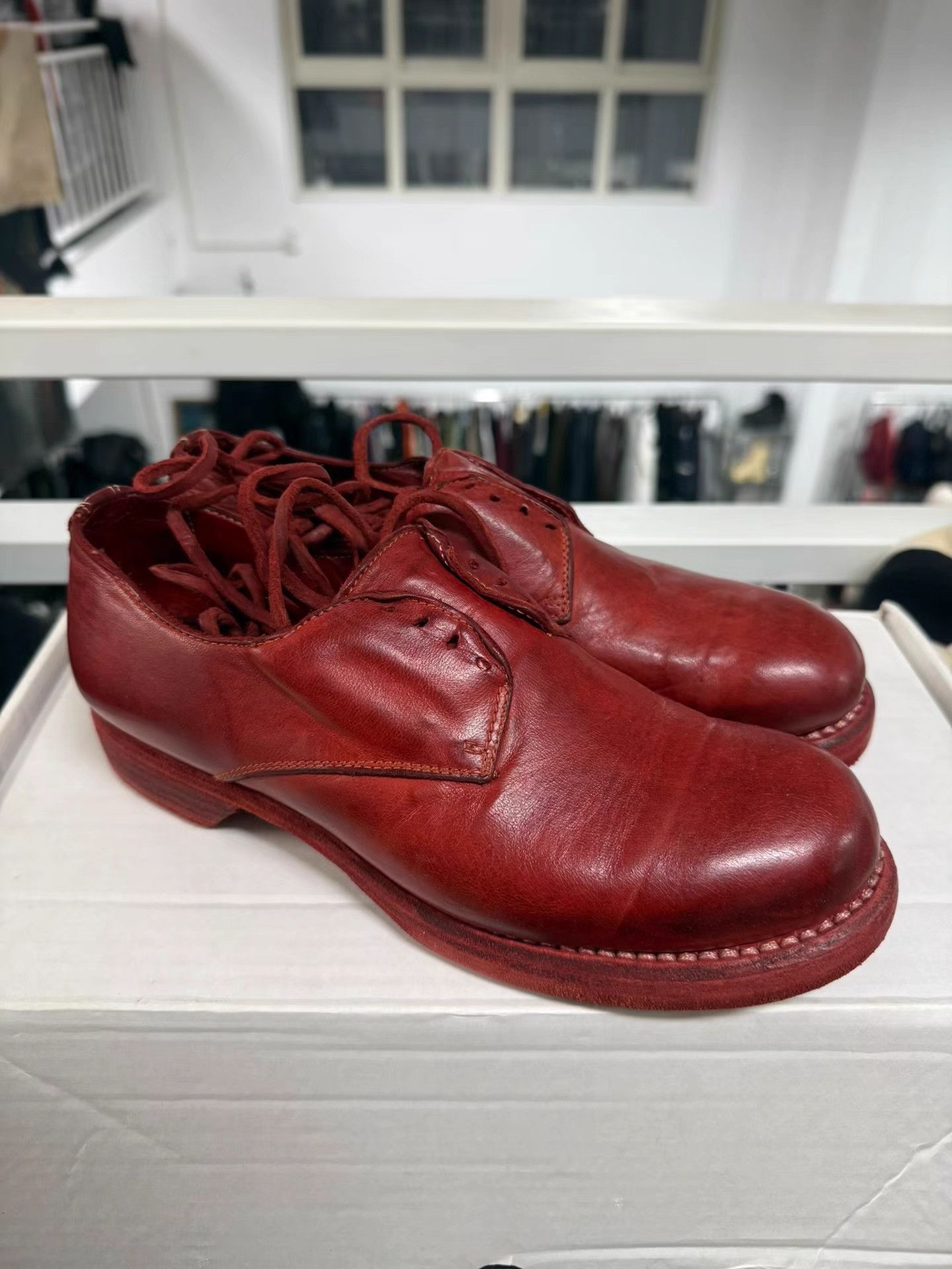Guidi GUIDI 5302N Soft Horse Leather Derby Shoes K20 Size US 7 / IT 37 - 1 Thumbnail