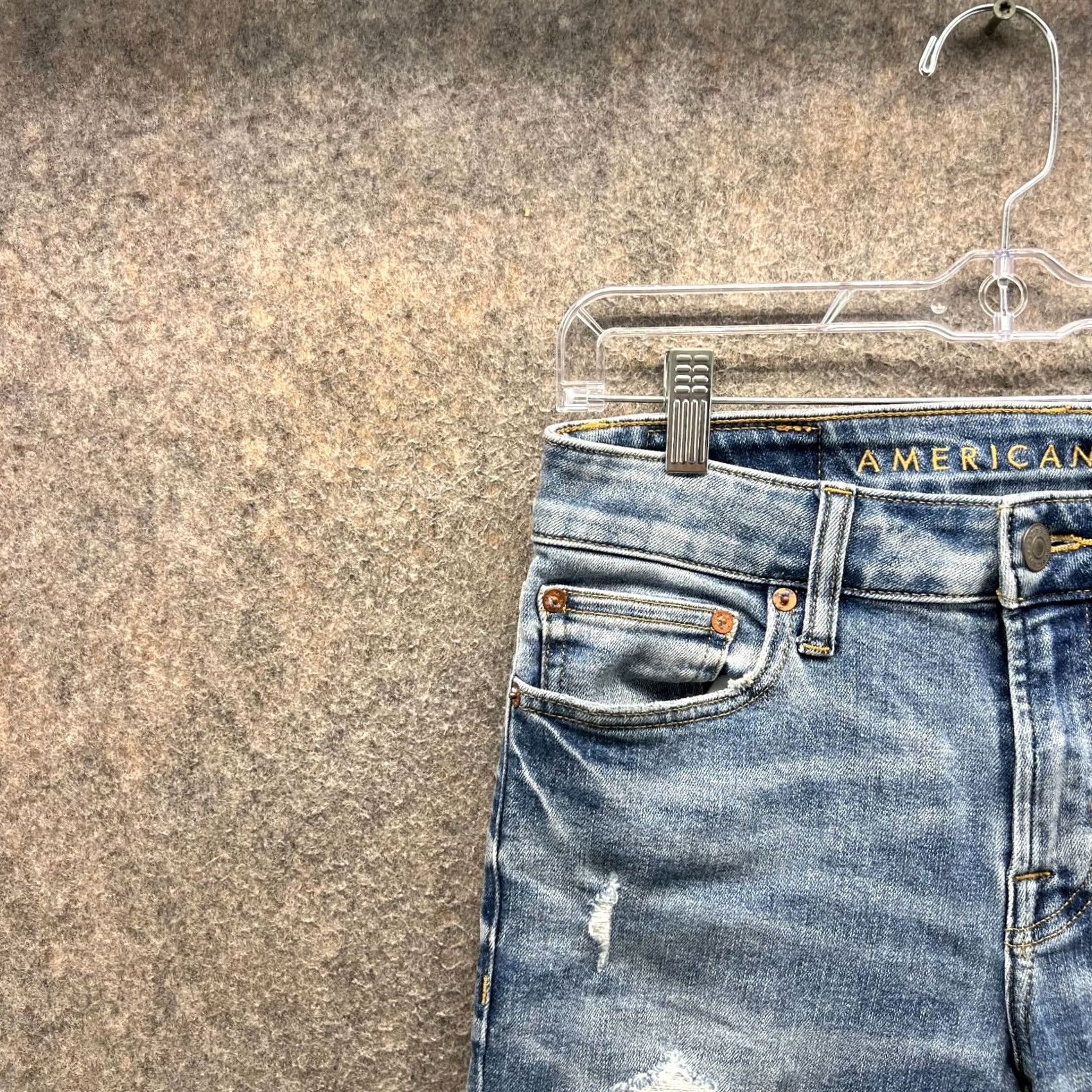 American Eagle Outfitters VINTAGE American Eagle Outfitters Jeans Mens 30x30 Blue Denim Slim Distressed 30 Regular Mens Jeans Distressed Blue Denim 30x30 Size US 30 / EU 46 - 7 Thumbnail