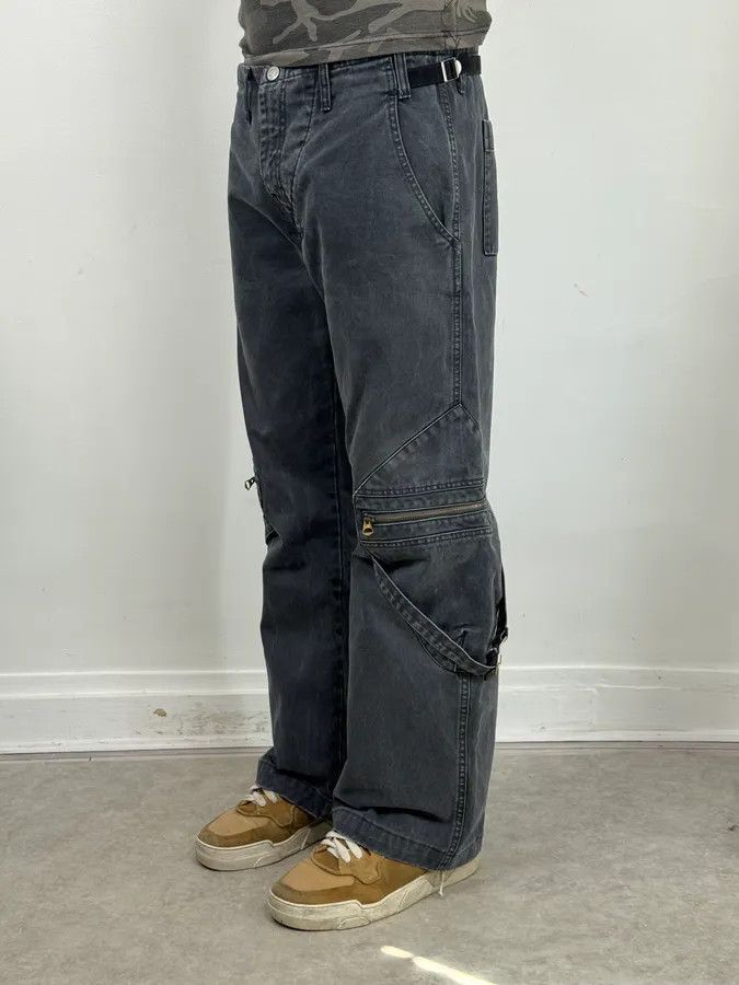 Armani AW2005 Armani Bondage Large Navy Flared Pants Size US 34 / EU 50 - 3 Thumbnail