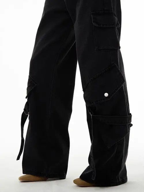 Japanese Brand Street hip-hop leg bandage design loose jeans Size US 34 / EU 50 - 4 Thumbnail