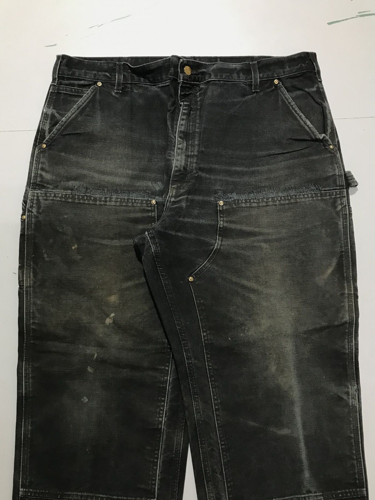 Carhartt Vintage carhartt B01 BLK double knee repaired denim Size US 42 / EU 58 - 5 Thumbnail