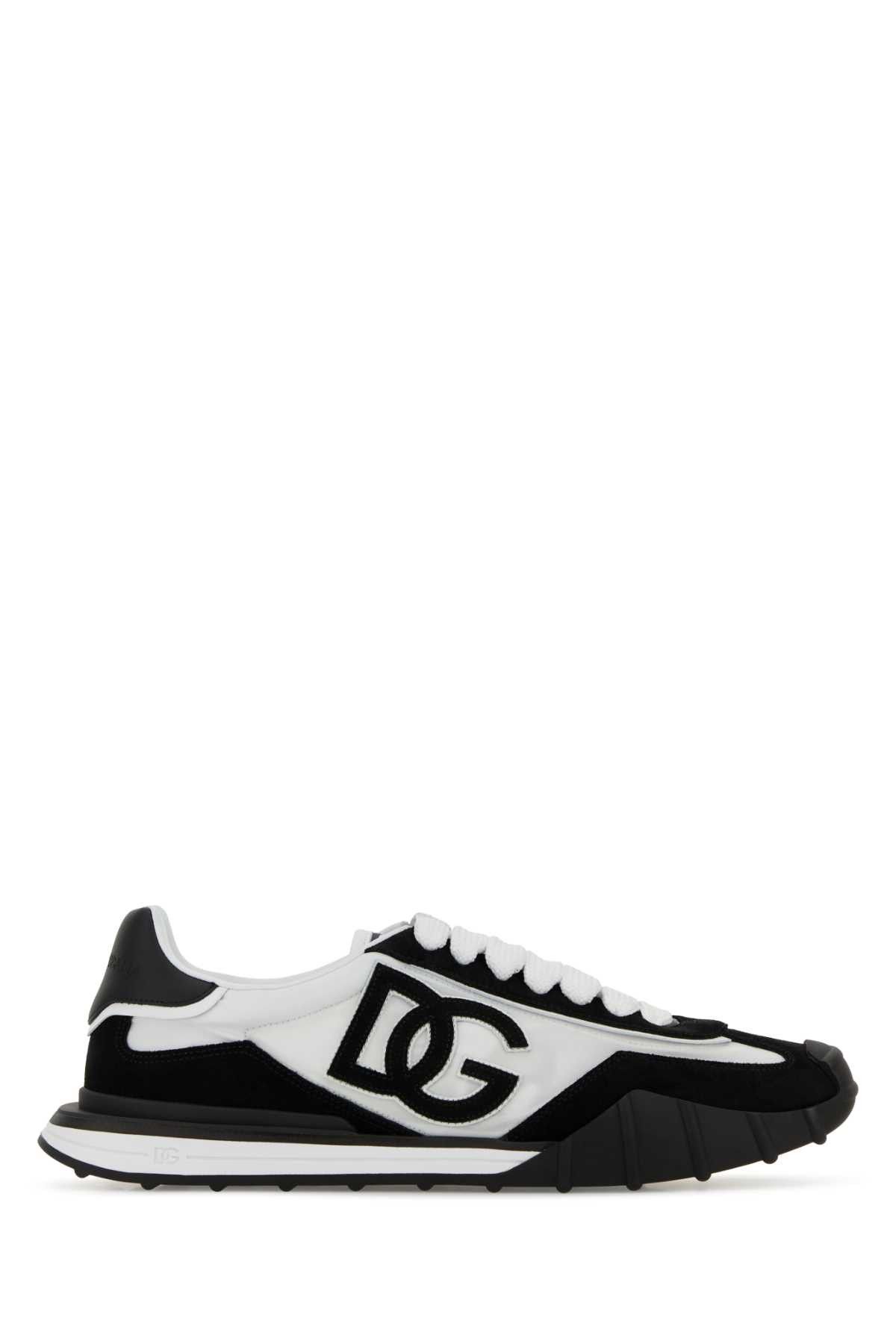 Dolce & Gabbana Two-Tone Canvas And Suede Dg Athletic Sneakers Size US 7.5 / EU 40-41 - 1 Thumbnail