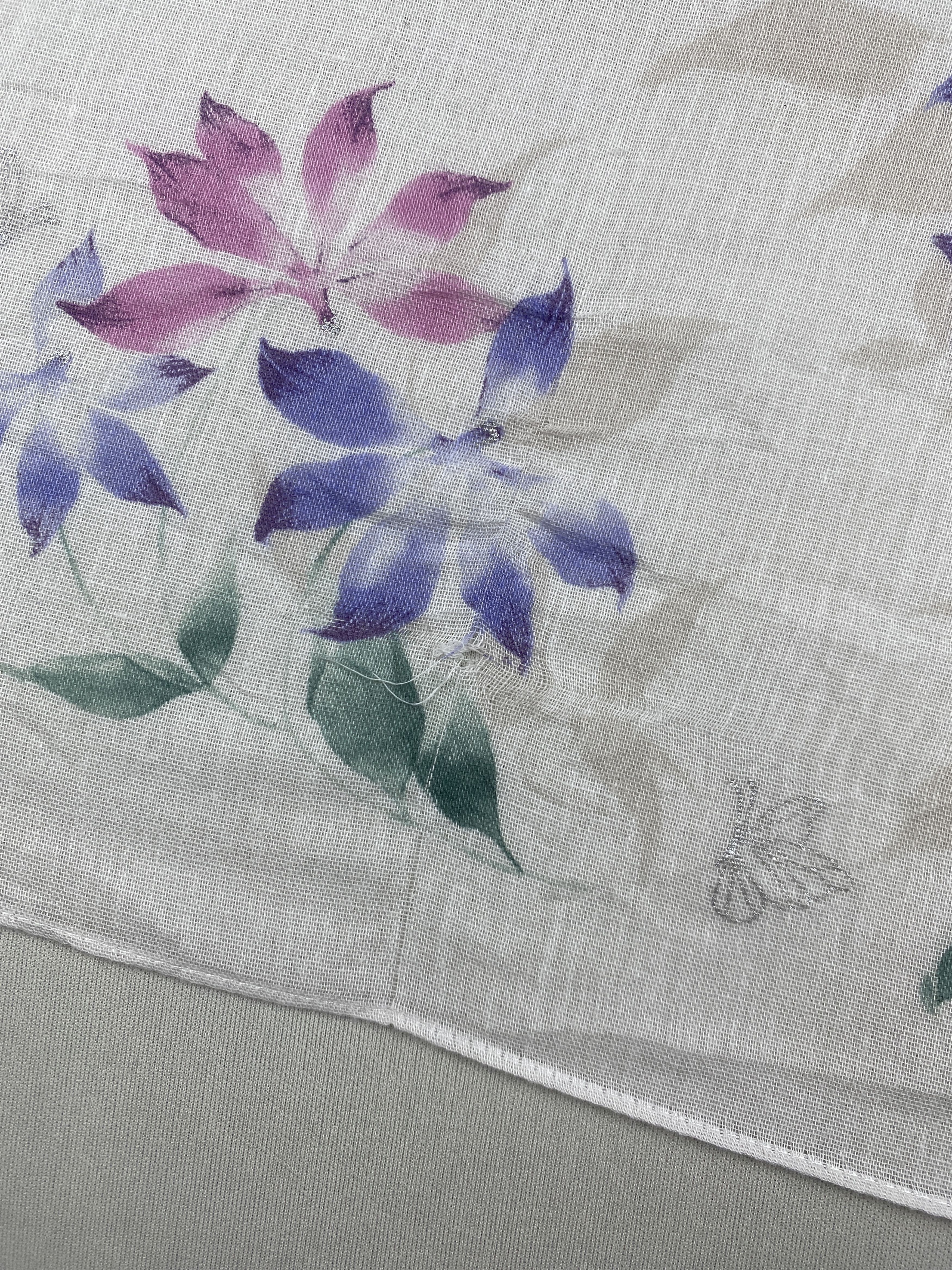 Hanae Mori Vintage Hanae Mori Handkerchief Pocket Square Bandana HM0028 Size ONE SIZE - 7 Thumbnail