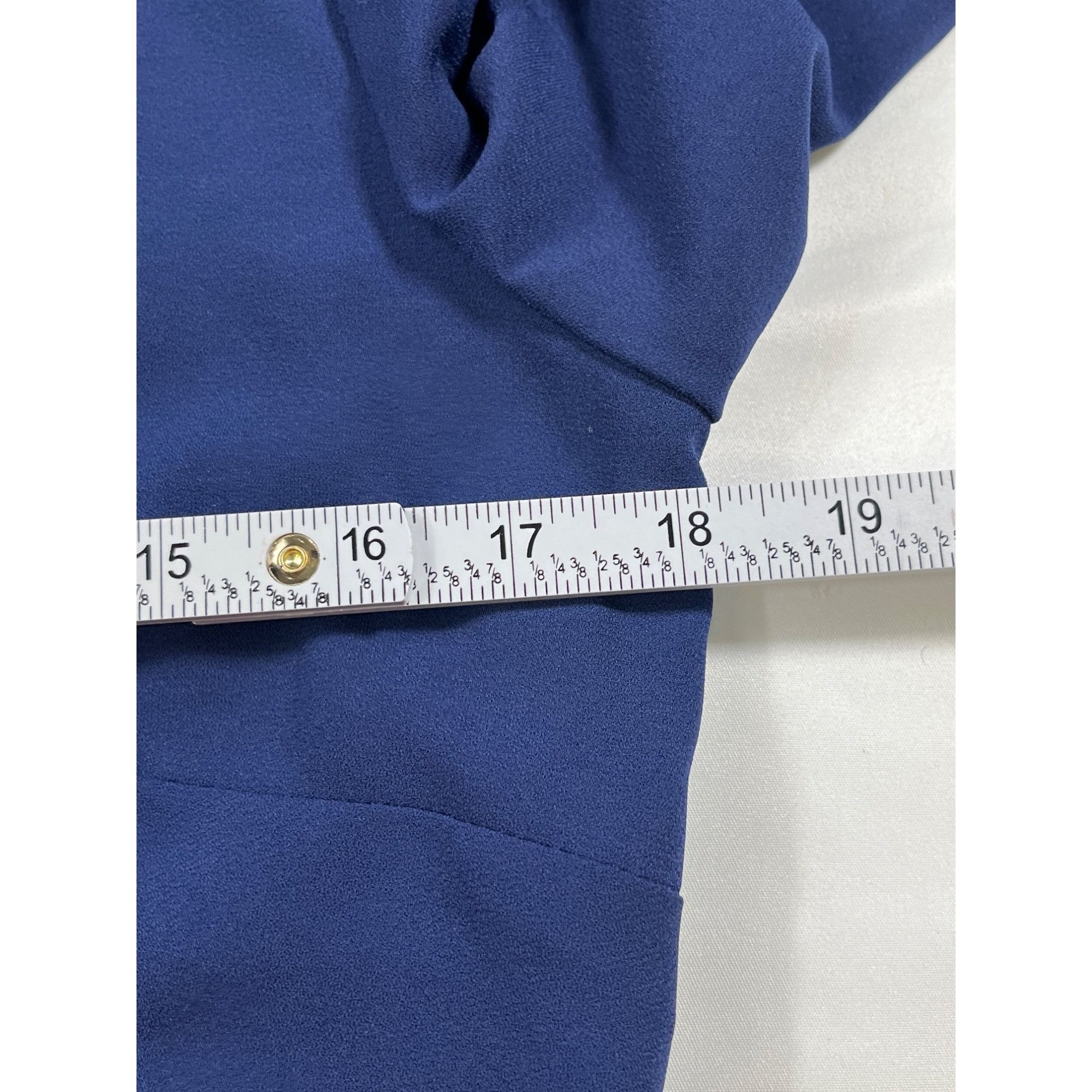 Designer S.L. Fashions SKU 7581 Womens Blue and Black Colorblock Dres Size M / US 6-8 / IT 42-44 - 4 Thumbnail