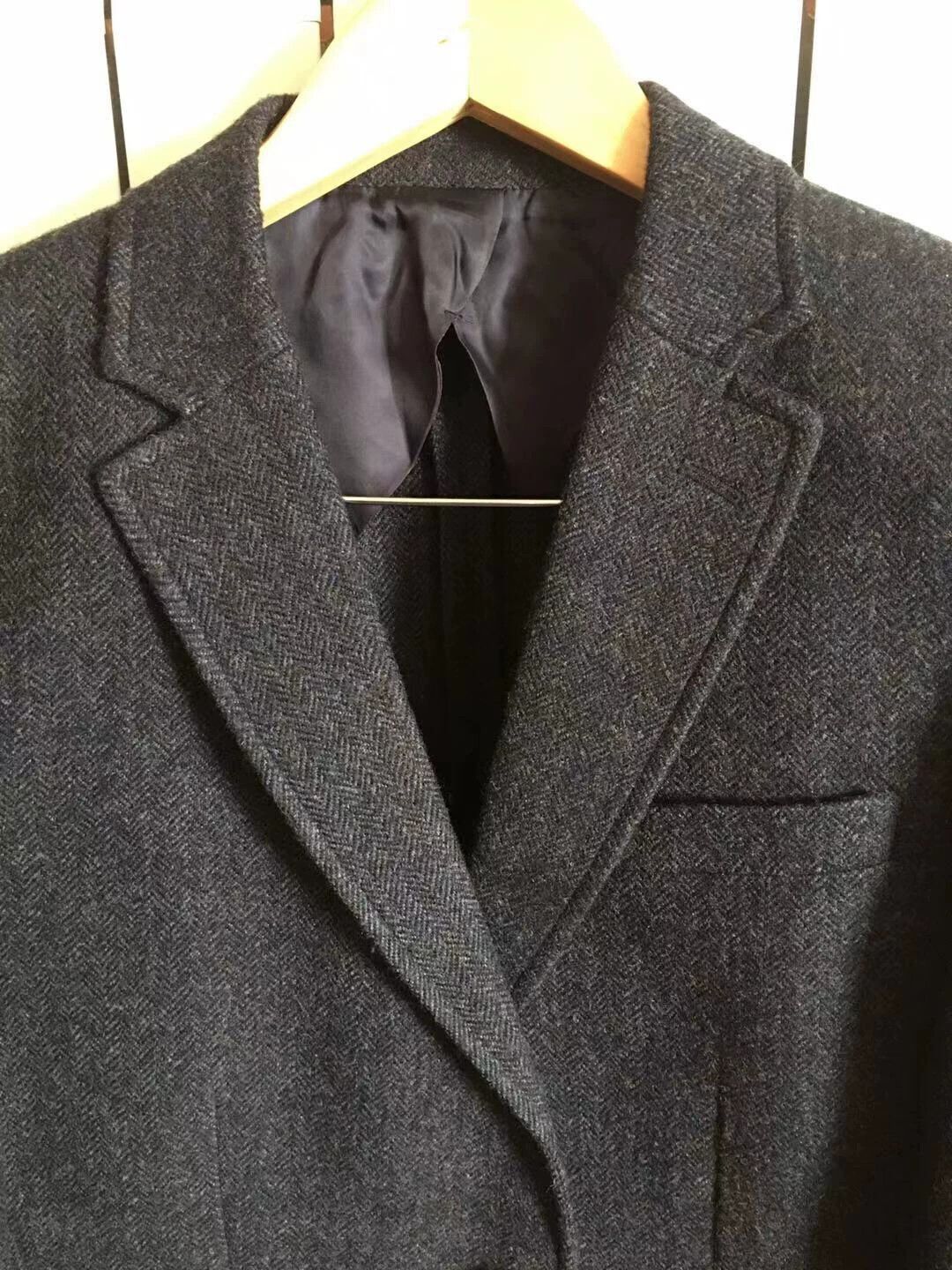 RRL Ralph Lauren RRL 100% Wool Herringbone Slim 42 Suit Jacket IT Size 42R - 3 Thumbnail