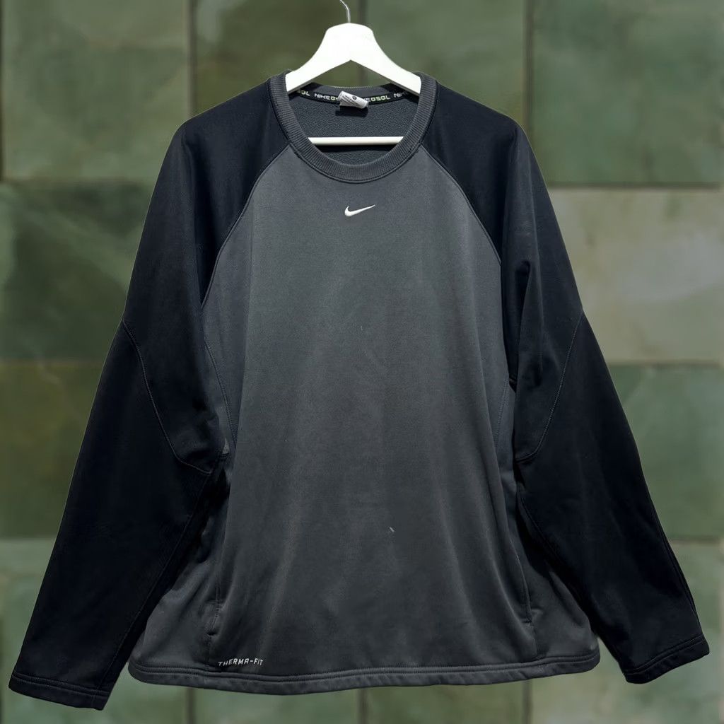 Nike Nike Men's BSBL Baseball Therma-Fit Sweatshirt XL Black Gray Pullover Size US XL / EU 56 / 4 - 1 Thumbnail