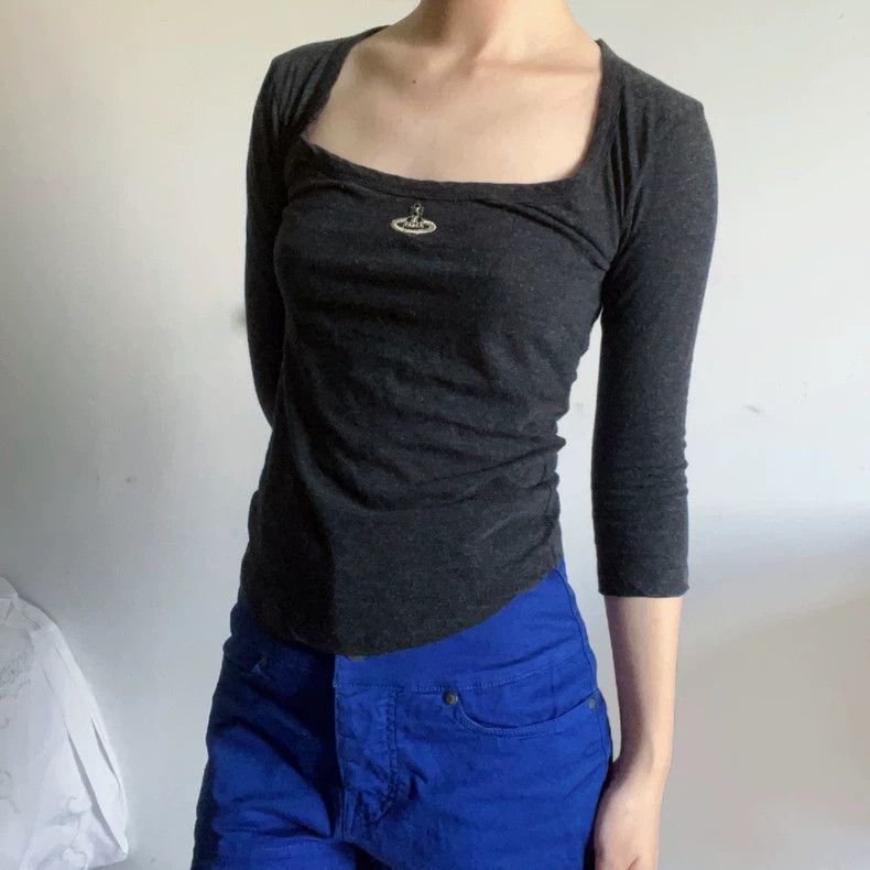 Vivienne Westwood Vivienne Westwood Golden Orb embroidered round neck mid-sl Size S / US 4 / IT 40 - 2 Thumbnail