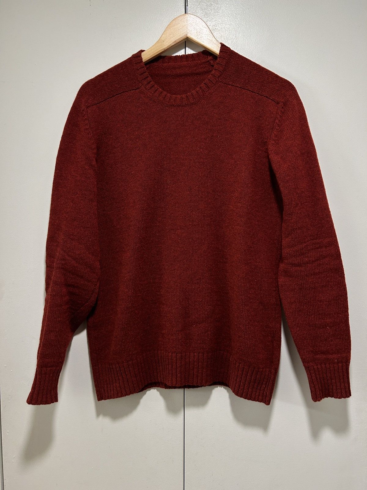 Anderson & Sheppard Anderson & Sheppard SHETLAND SWEATER IN RED Size SMALL Size US S / EU 44-46 / 1 - 1 Thumbnail