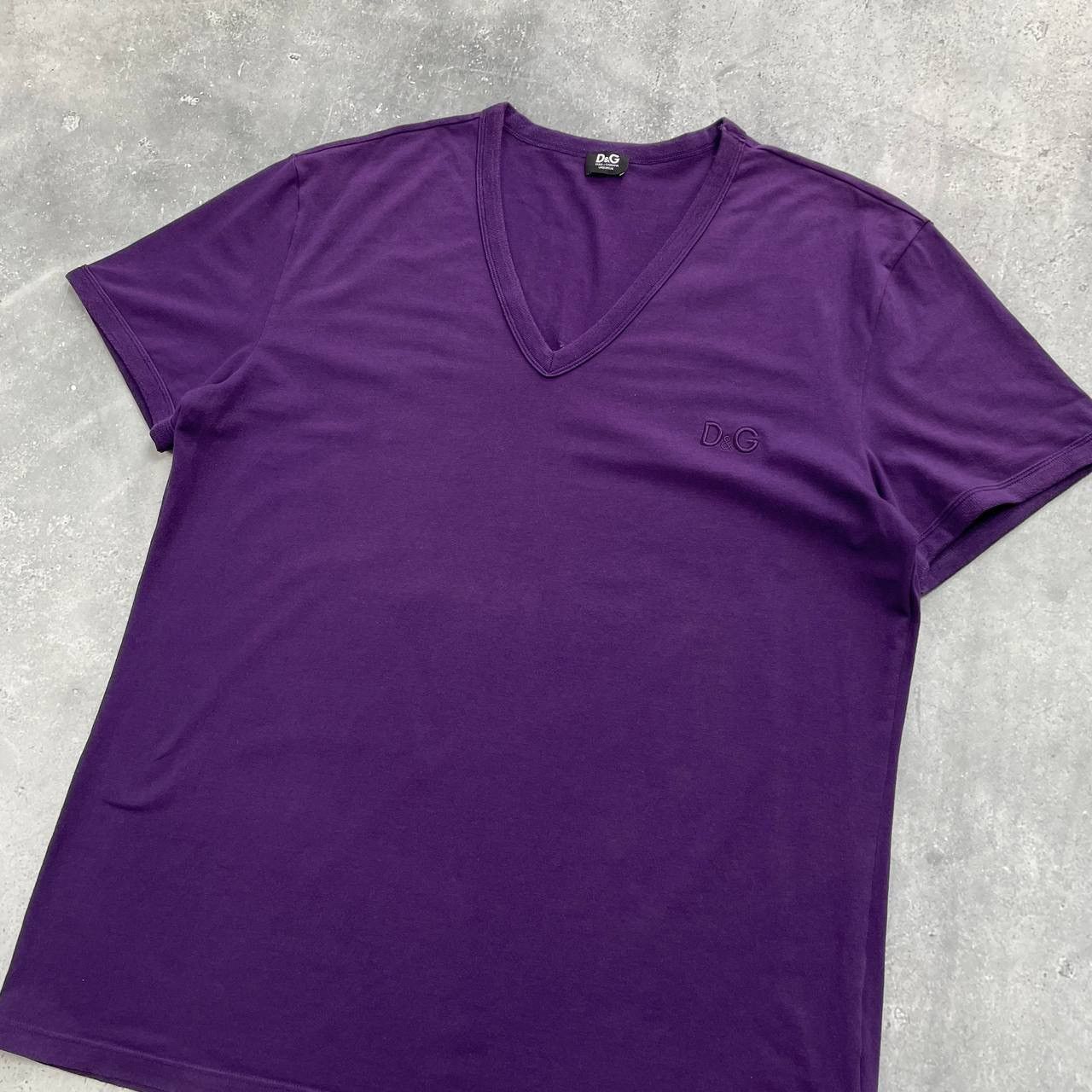 Designer × Dolce & Gabbana Dolce & Gabbana Underwear V-Neck T Shirt Purple Size XL/XXL Size US XXL / EU 58 / 5 - 15 Thumbnail