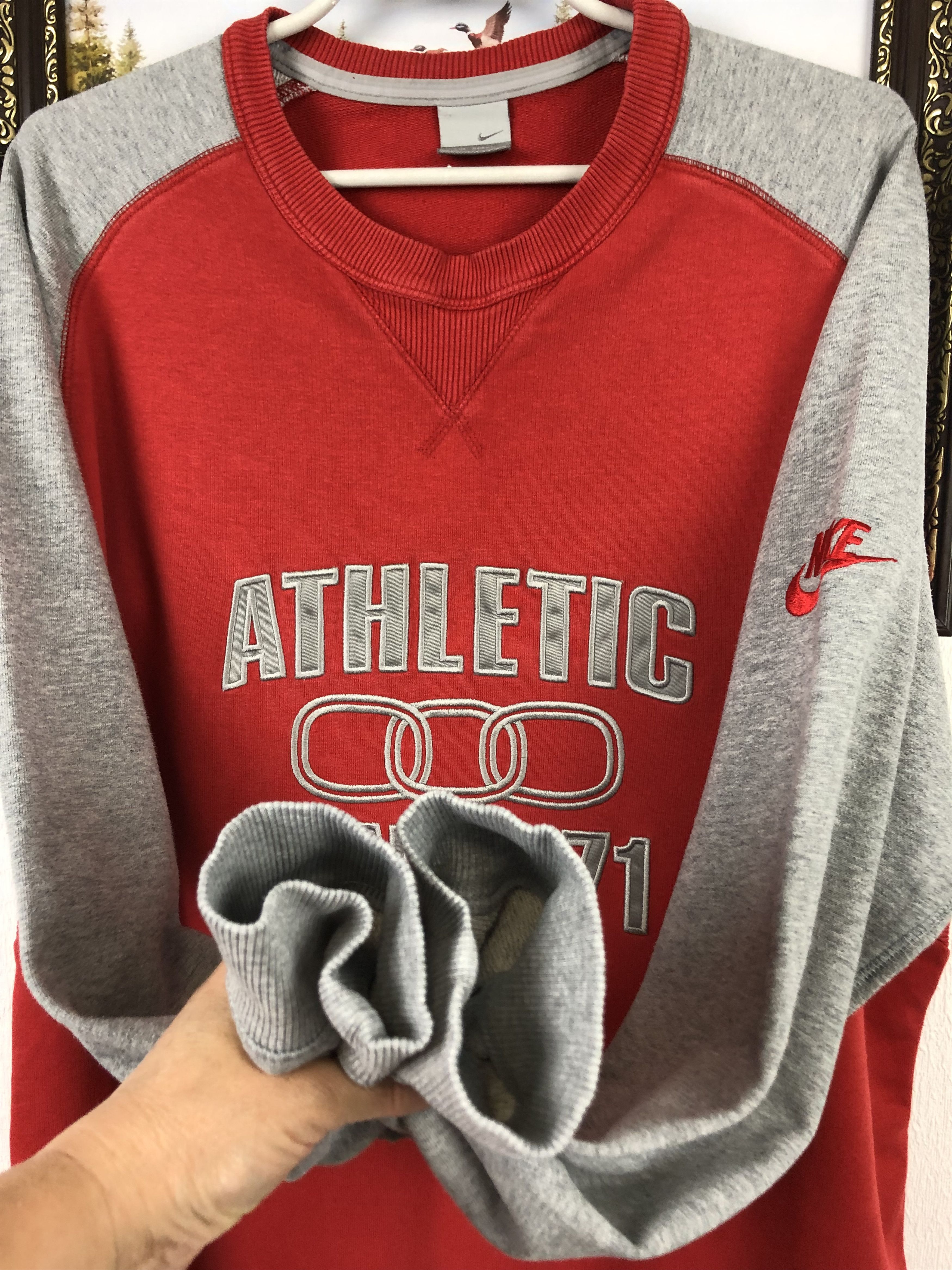 Nike Vintage Nike Athletic Sweatshirt Swoosh Logo Rare Size US XL / EU 56 / 4 - 6 Thumbnail