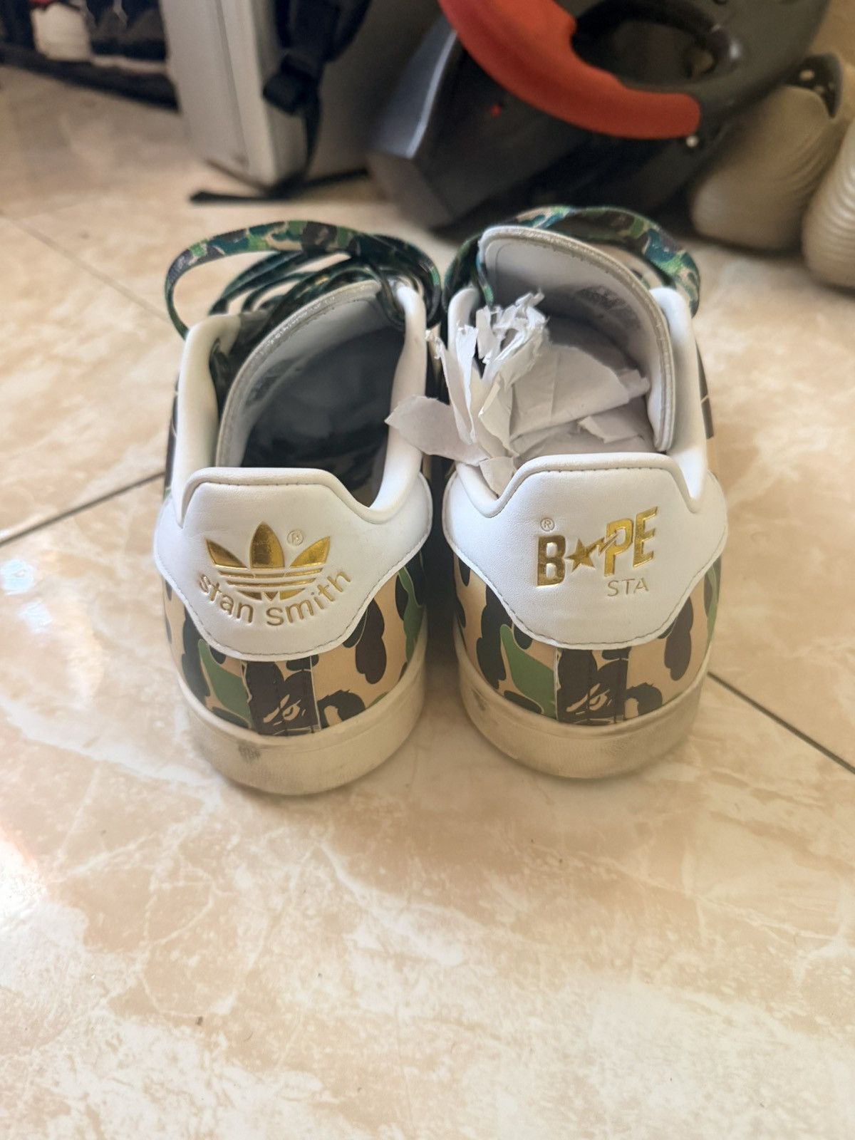 Adidas BAPE X Adidas Stan Smith ‘30th Anniversary-ABC Camo’ Size US 8.5 / EU 41-42 - 4 Thumbnail