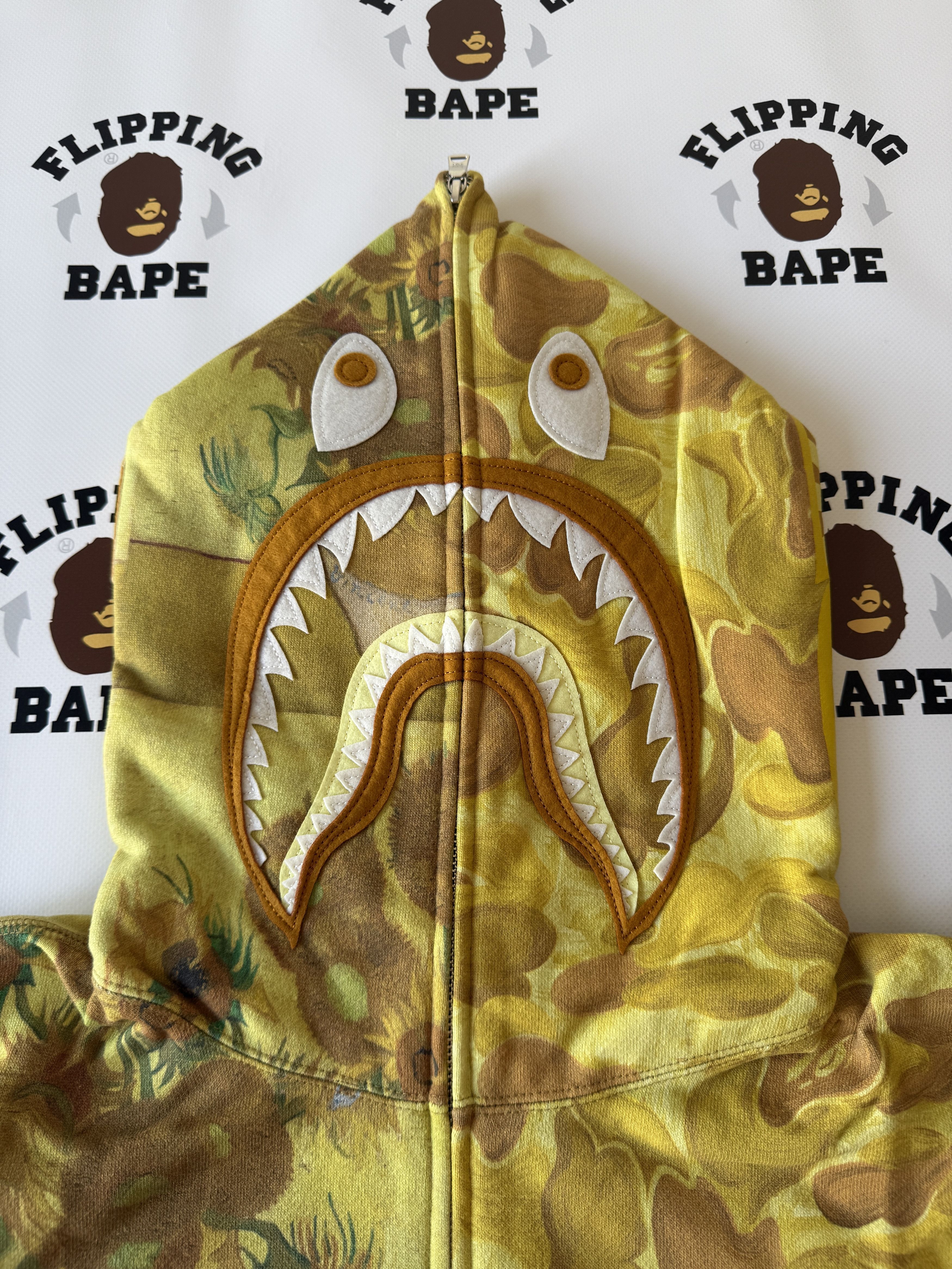 Bape BAPE X VAN GOGH MUSEUM SHARK FULL ZIP HOODIE Size US L / EU 52-54 / 3 - 3 Thumbnail