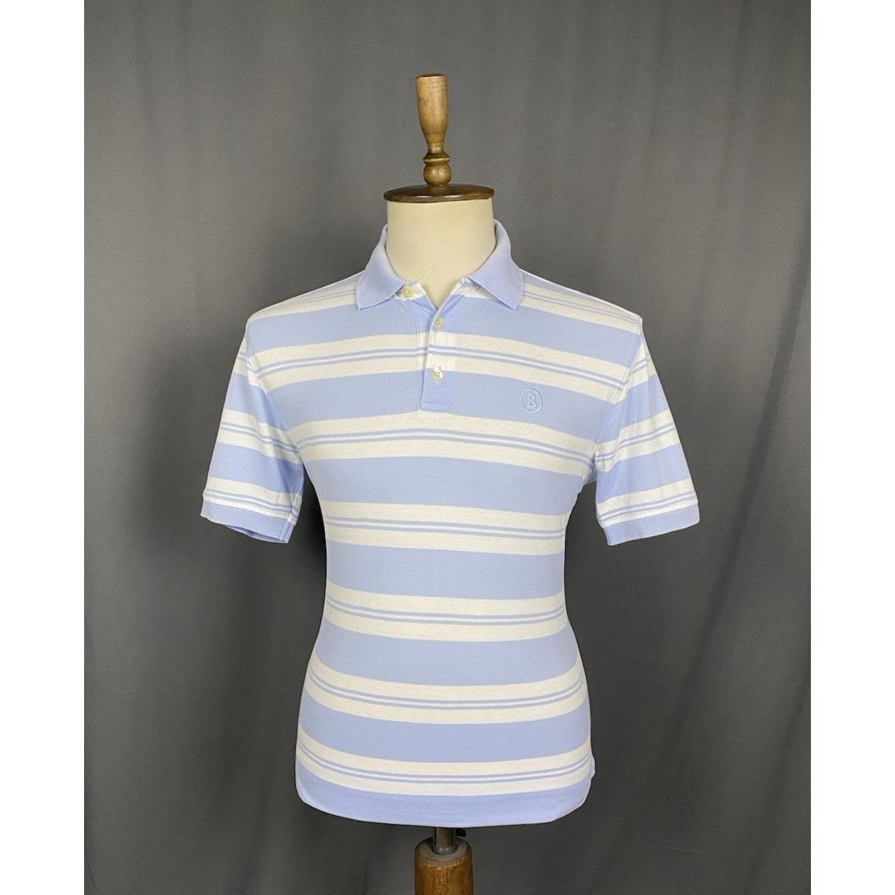 Bogner MINT! Bogner Men's White Blue Striped Polo T-Shirt Size 50 Size US M / EU 48-50 / 2 - 1 Thumbnail