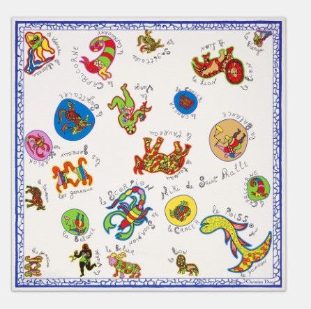 Dior o1w1db11024 Size: OS / Dragon Zodiac Square Scarf Size ONE SIZE - 2 Thumbnail