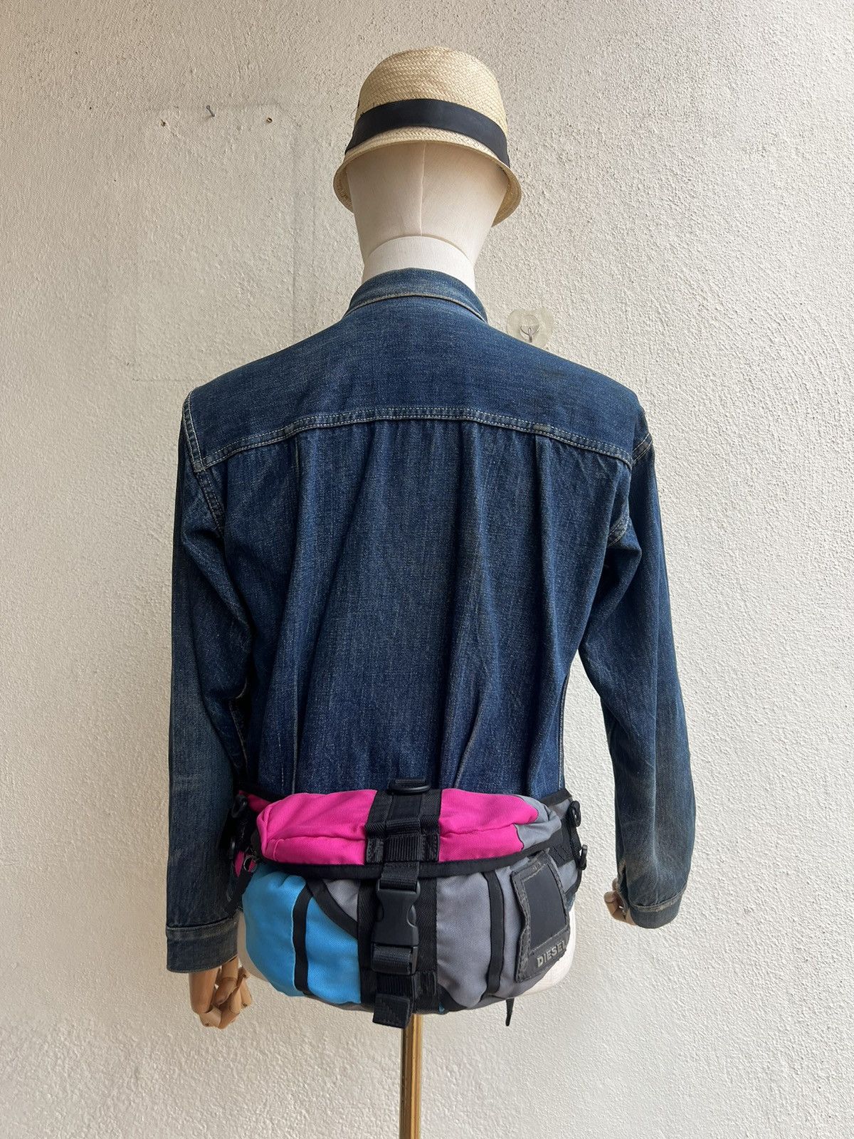 Diesel Vintage Diesel Multi Colour Block Nylon Waist Chest Bag Size ONE SIZE - 8 Thumbnail