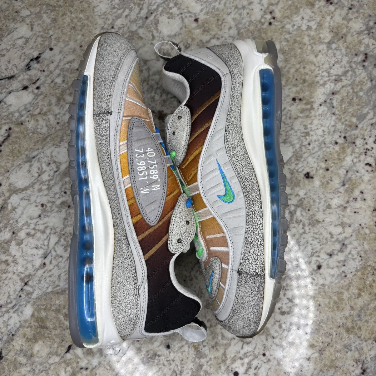 Nike Size 13-Nike Air Max 98 On Air NYC La Mezcla CLEAN NO BOX Size US 13 / EU 46 - 16 Thumbnail