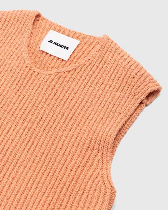 Jil Sander o1y1124 Sleeveless Sweater in Light Orange Size US S / EU 44-46 / 1 - 3 Thumbnail