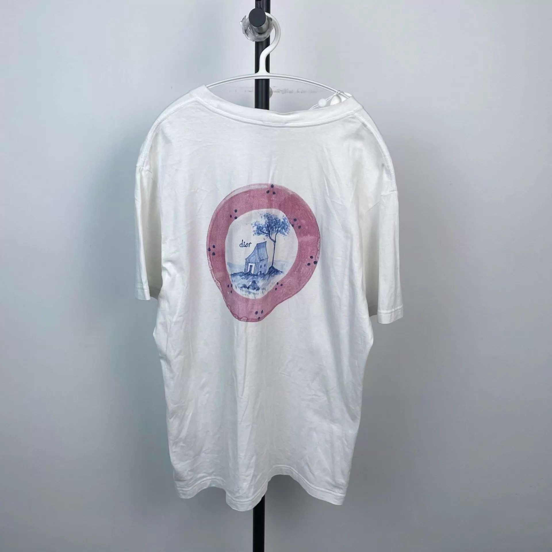 Dior Dior white short Tee L Size US L / EU 52-54 / 3 - 2 Thumbnail
