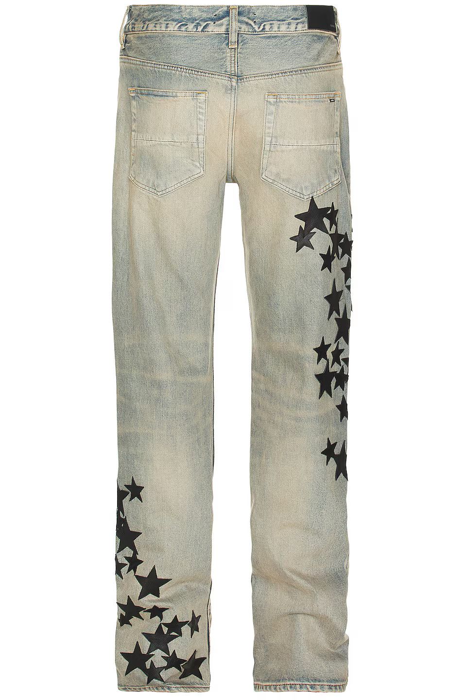 Amiri o1gr1nt0924 Leather Star Straight Jeans in Clay Indigo Size US 34 / EU 50 - 2 Thumbnail