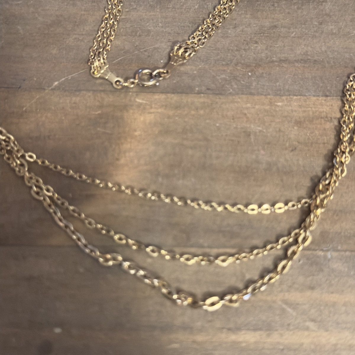 Vintage Vintage gold tone multi strand layered necklace Size ONE SIZE - 4 Thumbnail