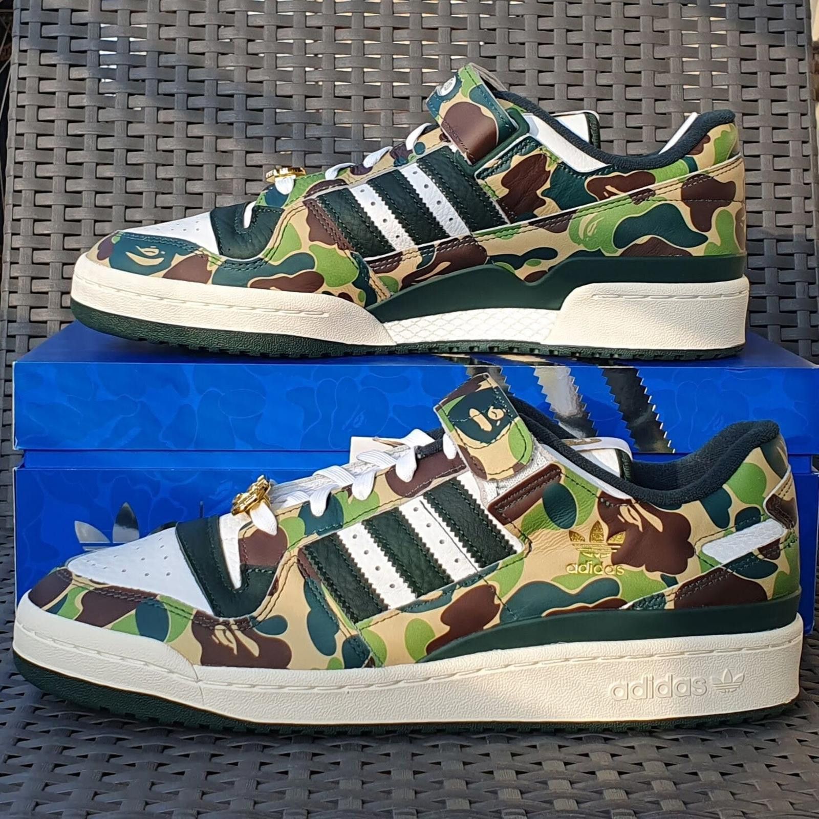 Adidas Mens Adidas Forum 84 Low 'Bape 30th Anniv Green Camo' US11.5 Size US 11.5 / EU 44-45 - 2 Thumbnail
