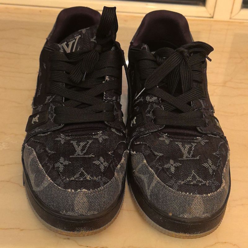 Louis Vuitton Louis Vuitton Trainer Low-Top Sneakers in Black -2508 Size US 9.5 / EU 42-43 - 2 Thumbnail