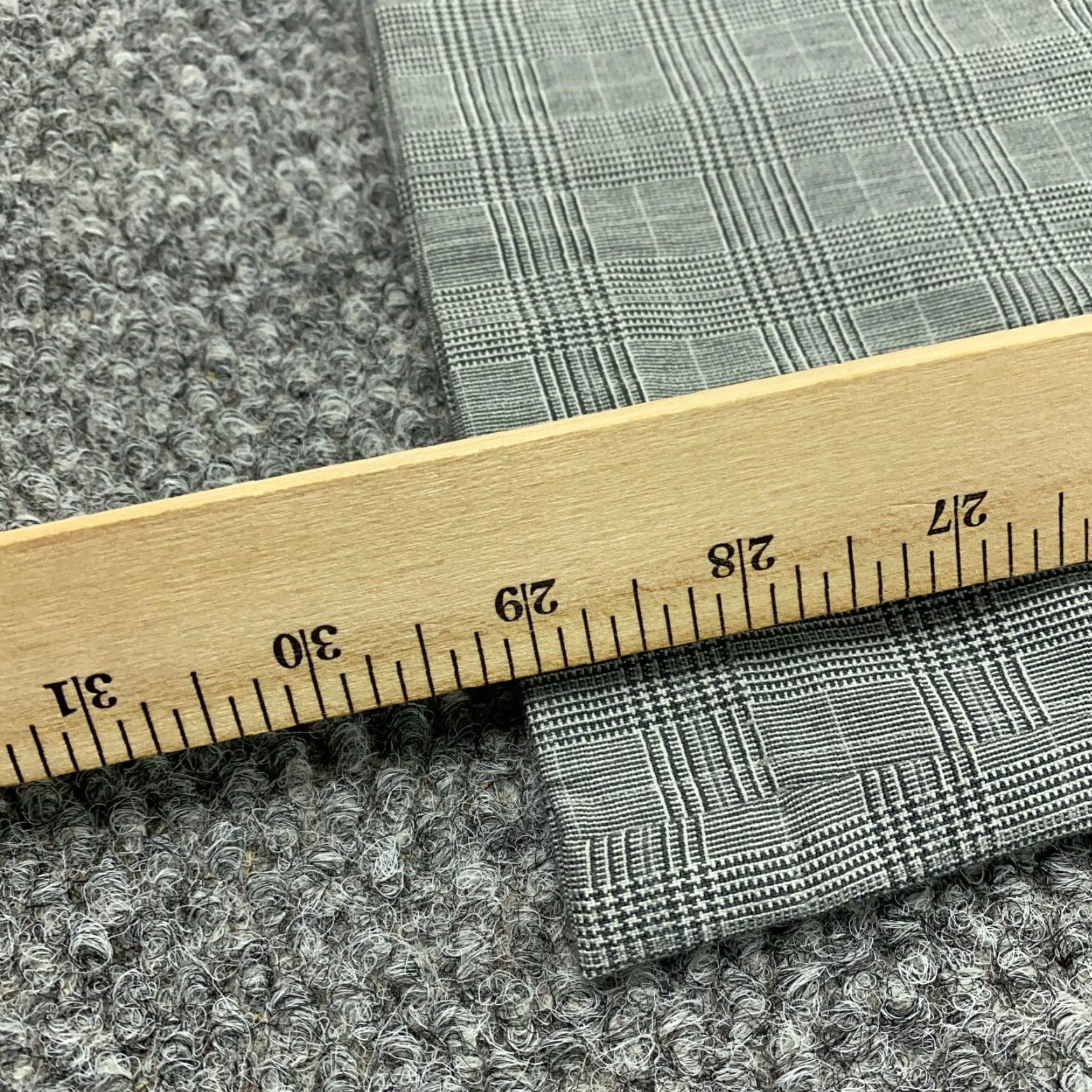 Lee Lee Womens Pants Petite 10P Gray Plaid Straight Leg Front Flat Waistband No Gap Trousers Size 31" - 7 Thumbnail