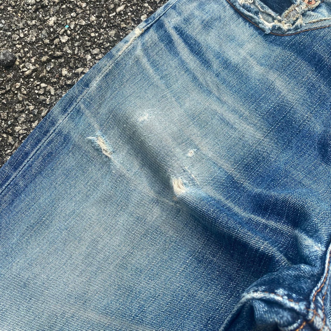 Levi's Vintage 90s Levis 502 Distressed Denim Kurt Cobain Style Size US 31 - 15 Thumbnail