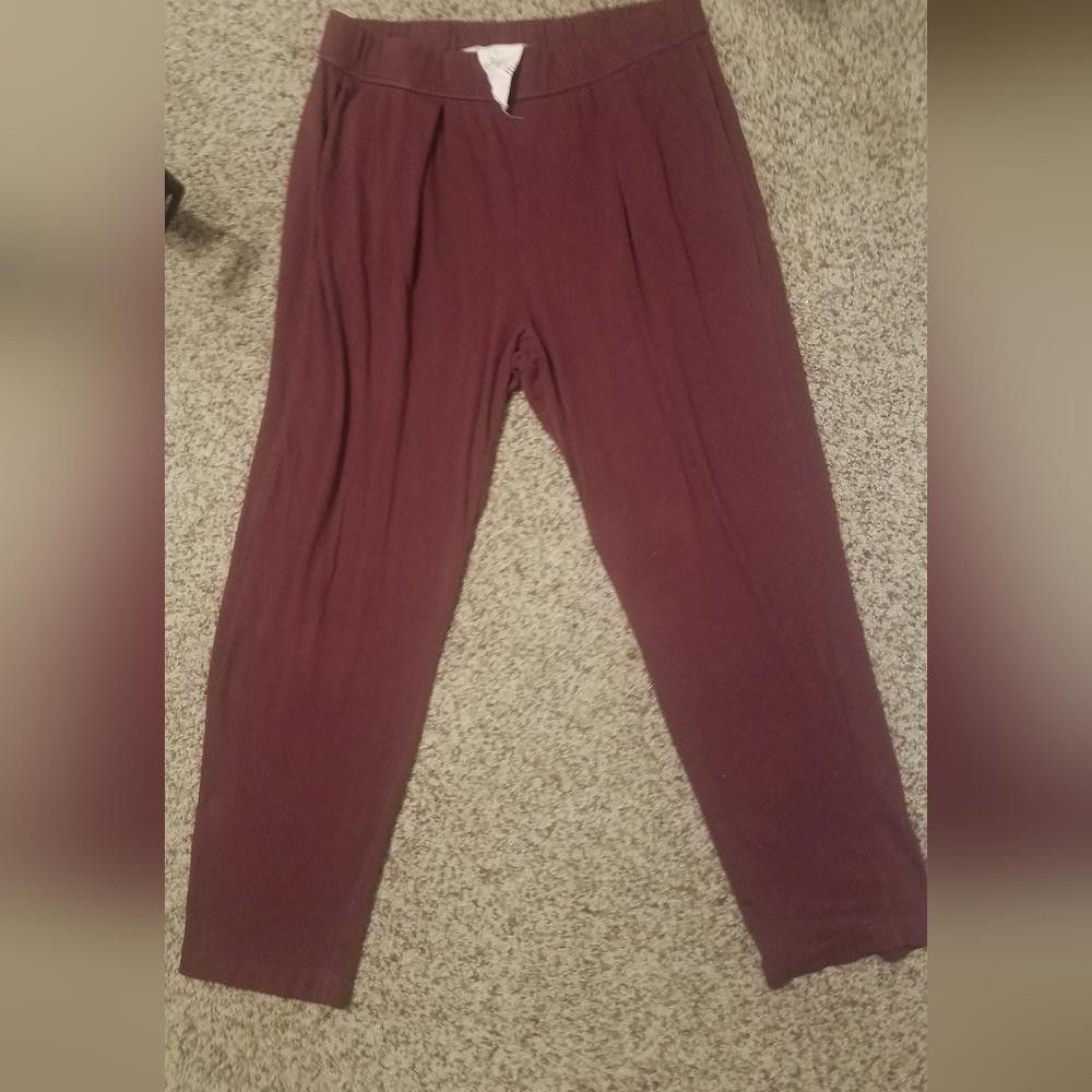 Designer Raquel Allegra Knit Pants Size 3 Size 30" / US 8 / IT 44 - 2 Thumbnail