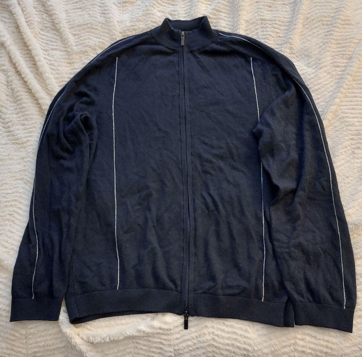 Vintage Giorgio Armani Cashmere Zip Up Sweater