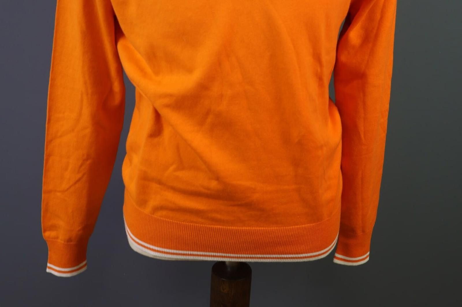 Romeo Gigli Romeo Gigli Orange V-Neck Cashmere Knit Sweater Size M Size US M / EU 48-50 / 2 - 3 Thumbnail