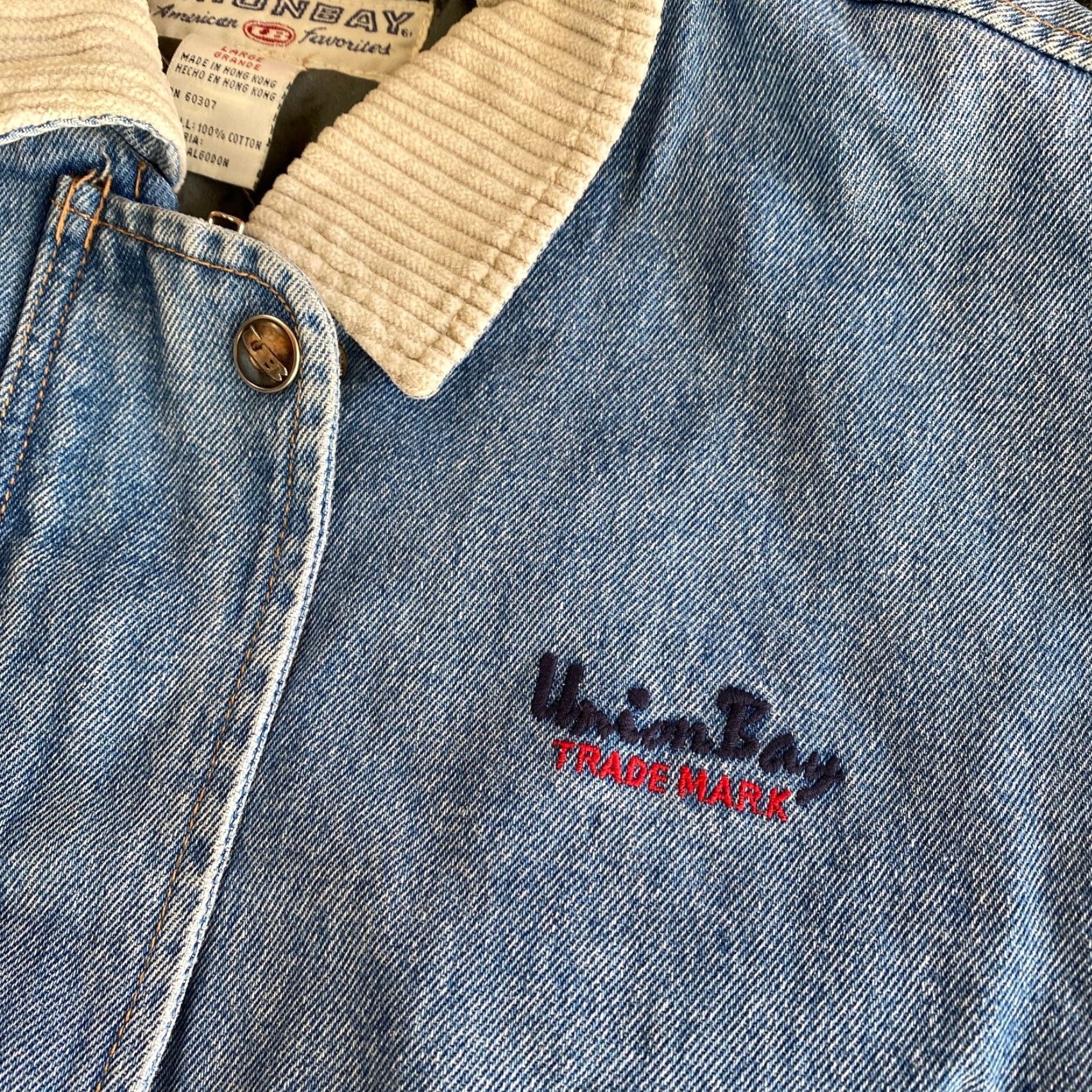 Vintage VINTAGE Union Bay Denim Jacket ¾ Sleeve L Women’s Blue Jeans Coat 90s Chore Pea Casual Size 36" / US 14 / IT 50 - 5 Thumbnail