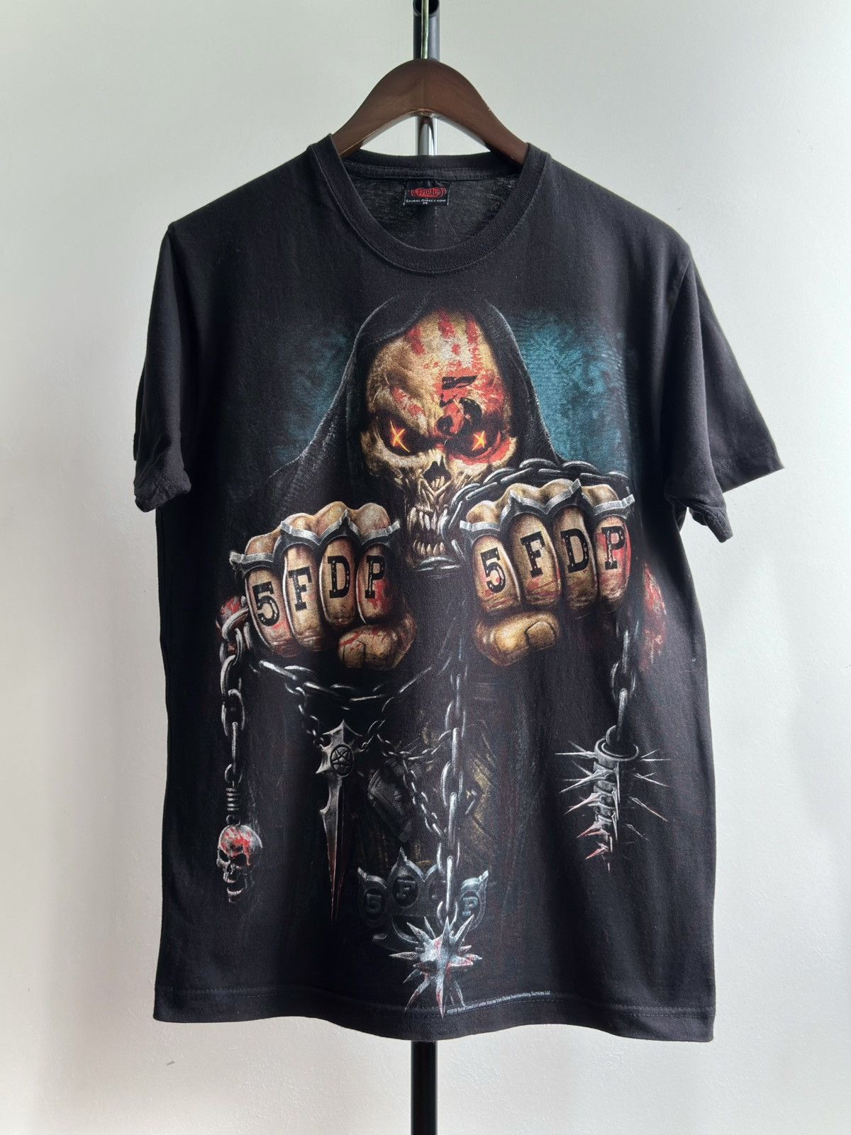 Band Tees × Vintage Vintage Five Finger Death Punch Skull Graphic Tee Size US M / EU 48-50 / 2 - 1 Thumbnail